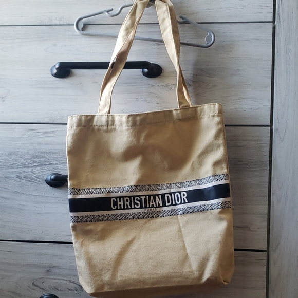 Chrisian Dior Beauty Beige Canvas Tote - Picture 1 of 5